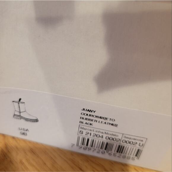 Schutz Juany Winter Black Rounded Toe Mid Calf Lug Sole Block Heel Boots 8.5 - Picture 10 of 10